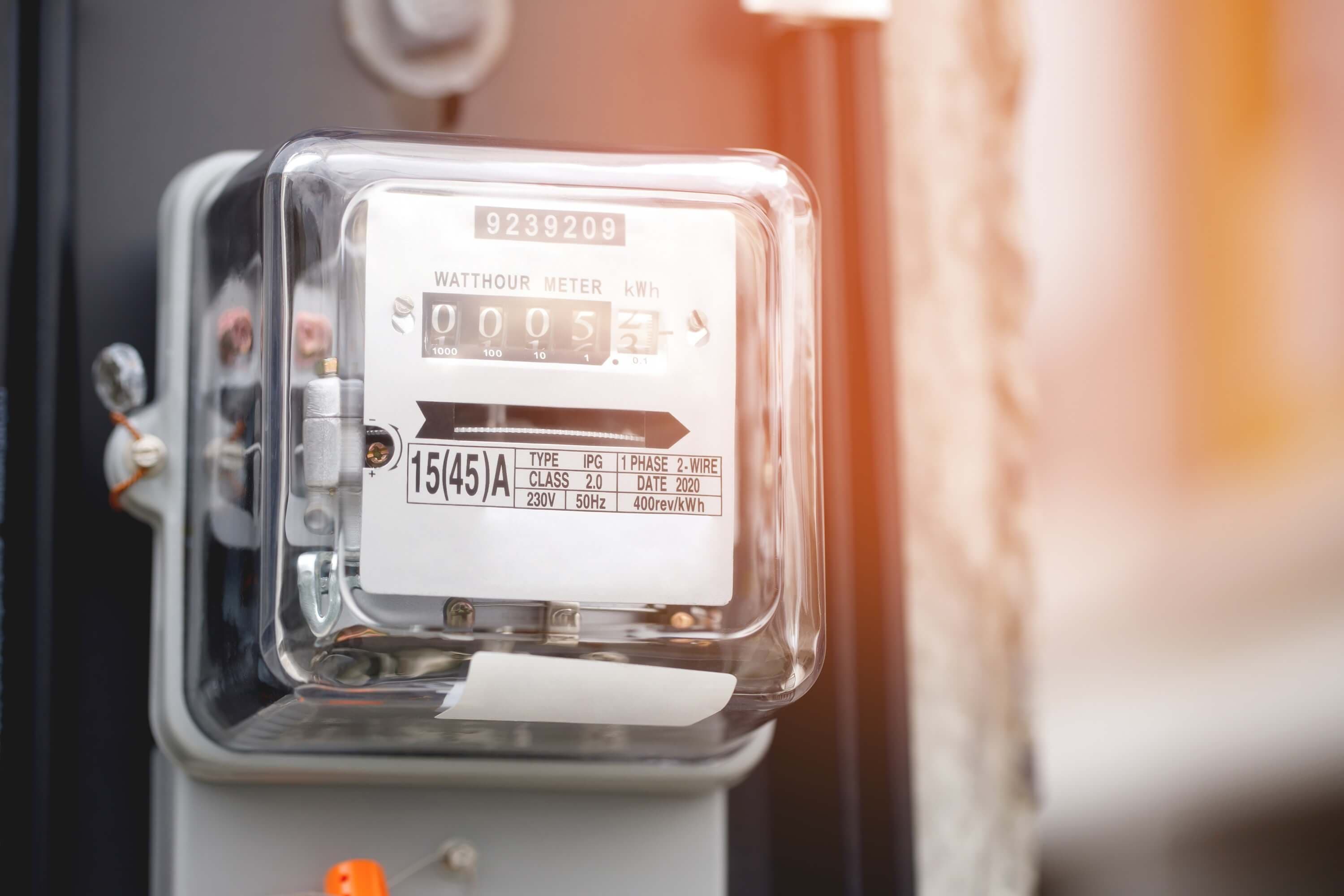 A picture showing multiple electric meters.